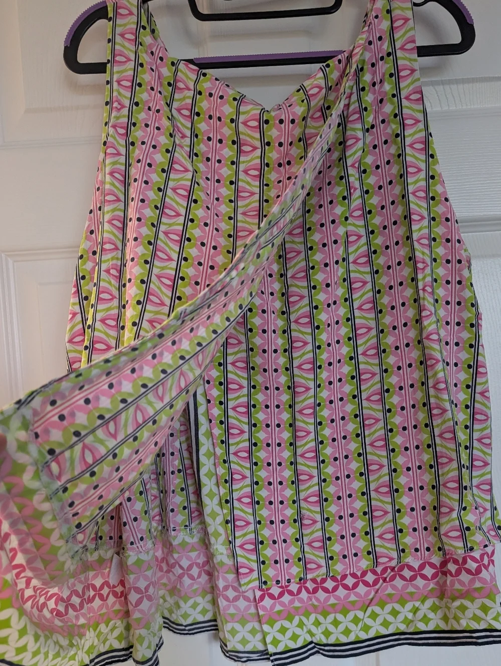 Crown & Ivy Pink and Lime Patterned Sleeveless Tank - Picture 3 of 4